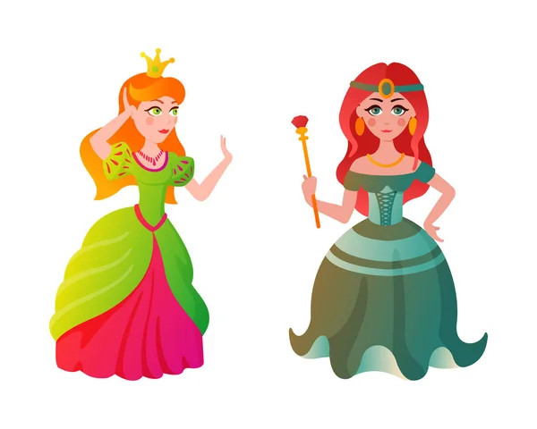 Princess karaktär vectorillustration. — Stock vektor