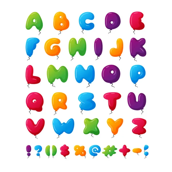 Ballon alfabet vector set. — Stockvector