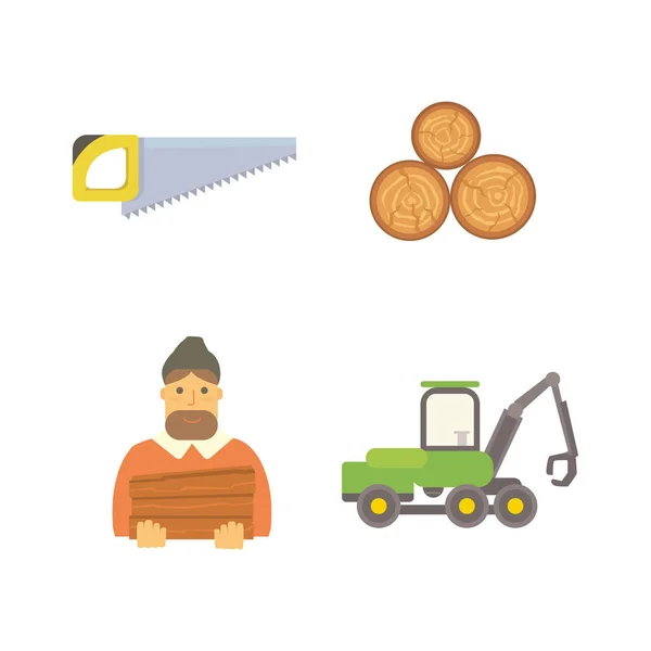 Timber icons vector illustration. — Stock Vector