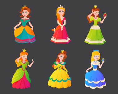 Prenses karakter vectorillustration.