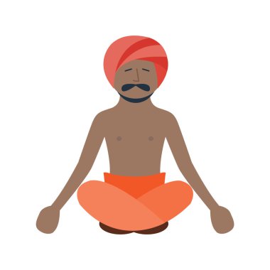 Buda din adamı vektör çizim.