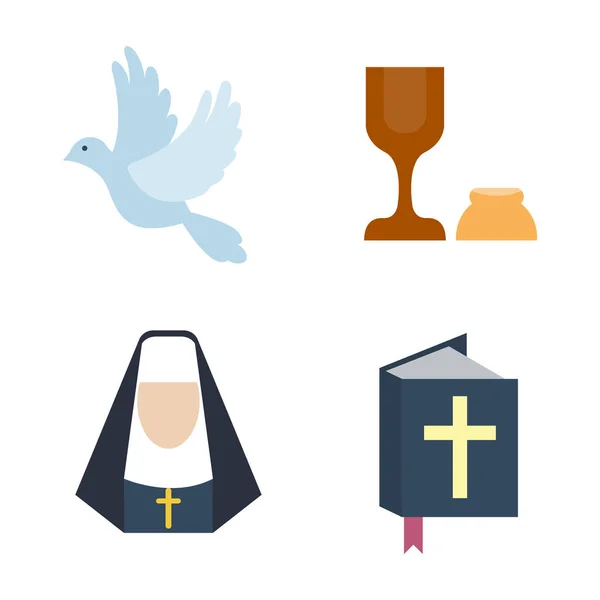 Iconos de religión vector ilustración . — Archivo Imágenes Vectoriales