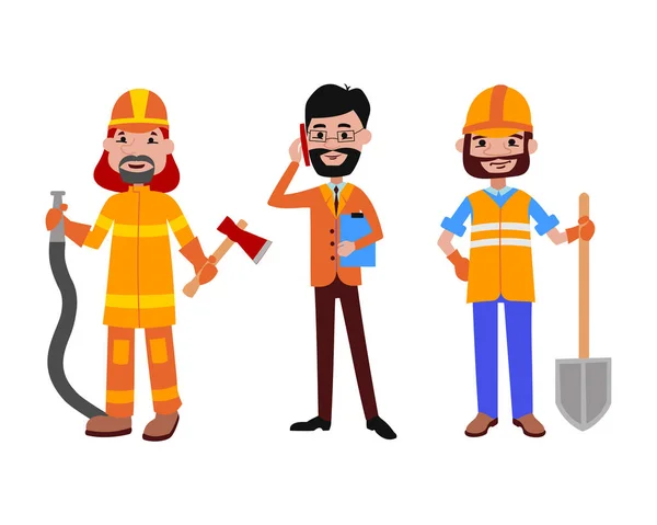 People different professions vector illustration. — Stock Vector