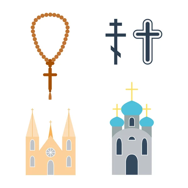 Icones de religião ilustração vetorial . —  Vetores de Stock