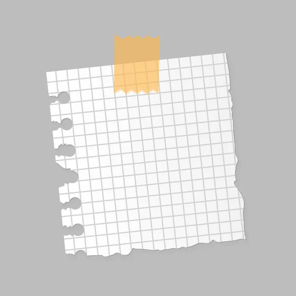 Hoja de papel para ilustración vectorial de mensajes . — Vector de stock