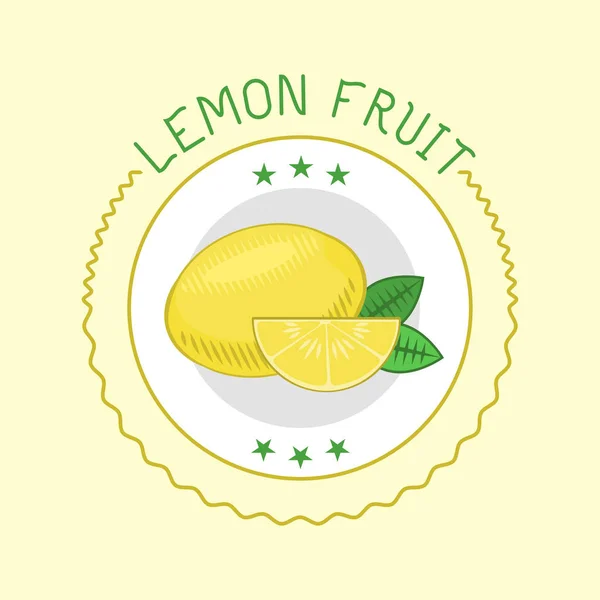 Lemon badge vector illustration. — Stock Vector