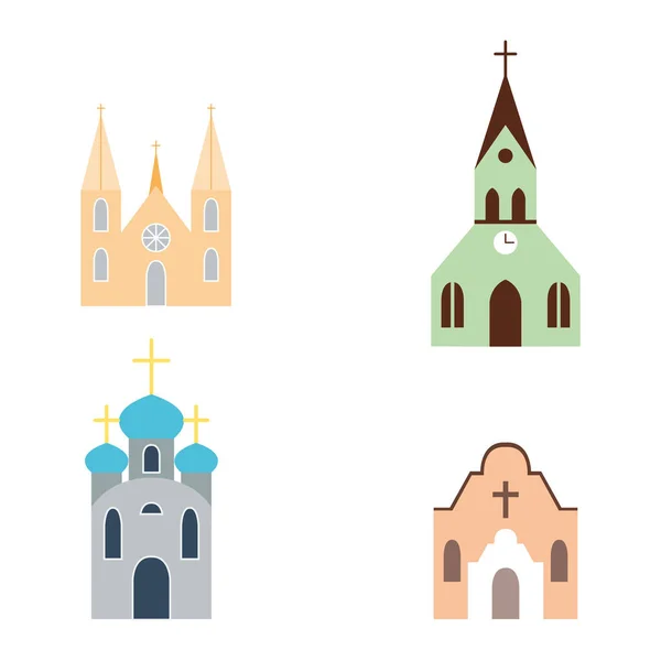 Religione icone vettoriale illustrazione . — Vettoriale Stock