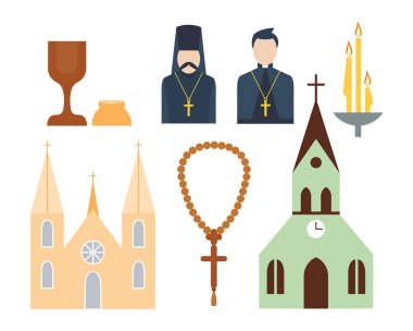 Din simgeler illüstrasyon vektör.