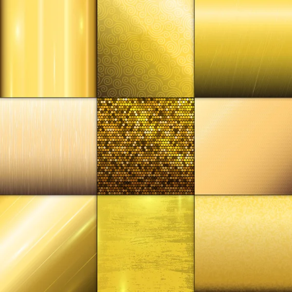 Golden texture pattern vector template. — Stock Vector