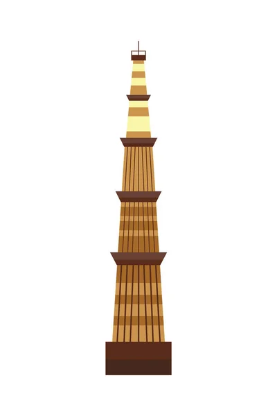Illustrazione vettoriale torre tempio indiano . — Vettoriale Stock