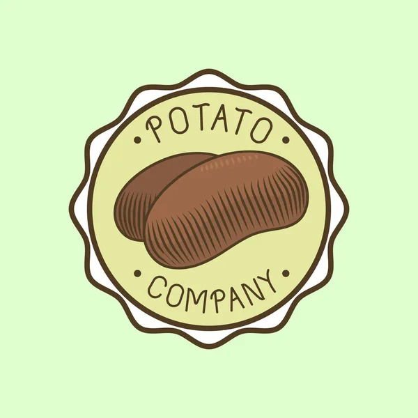 Aardappel badge vectorillustratie. — Stockvector