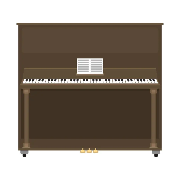 Grand piano musikalisk tangentbord klassiskt instrument vektorillustration. — Stock vektor