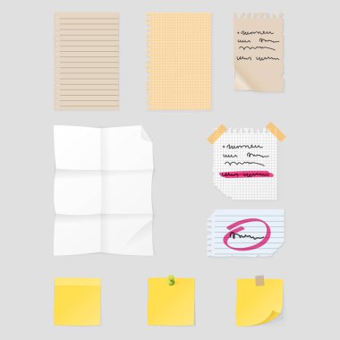 Etiket notlar illüstrasyon vektör.