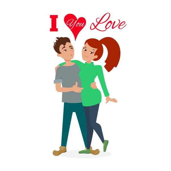 Couple in love vector. — Stock Vector