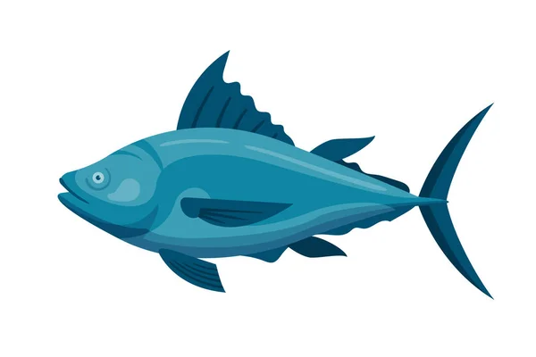 Havet tonfisk vektorillustration. — Stock vektor