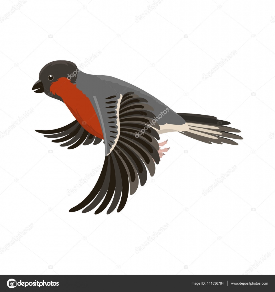 Hiver De Nature Colorée De Bouvreuil Illustration