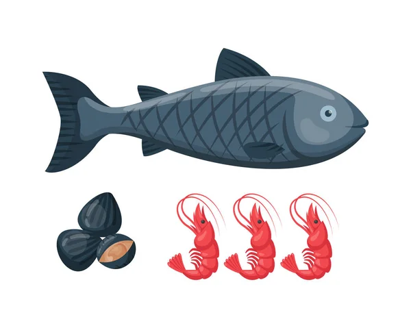 Vector illustration for artwork codfish. — Stock Vector