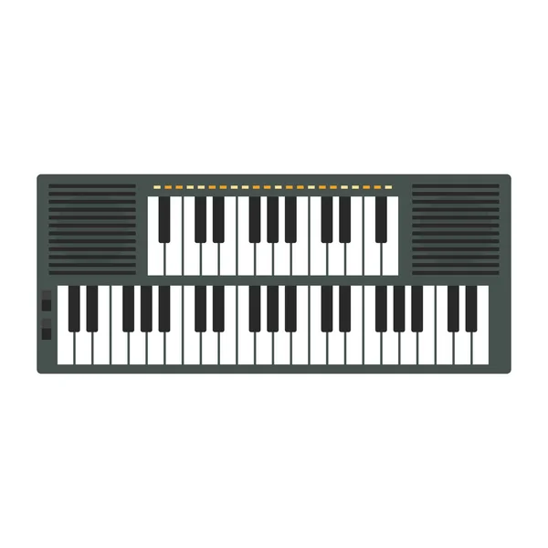 Vintage synthétiseur équipement musical plat design vectoriel illustration . — Image vectorielle