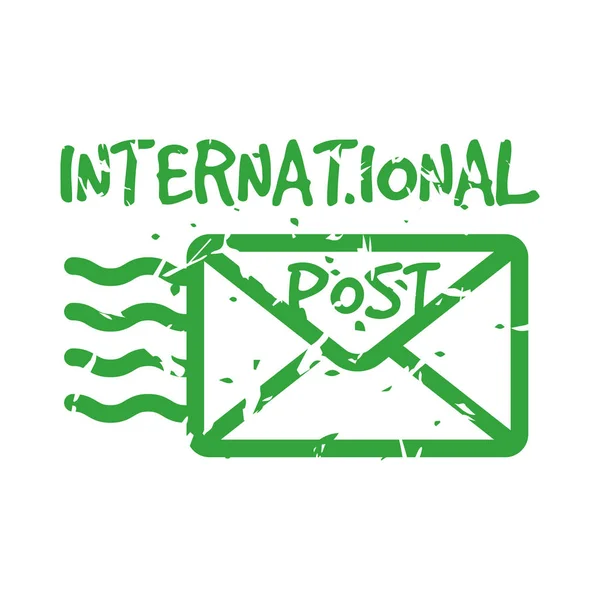 Vector franqueo vintage sello de correo internacional . — Vector de stock