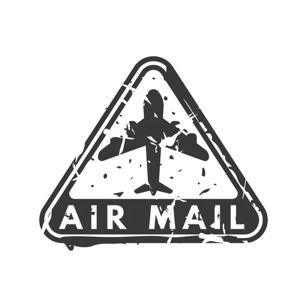 Vettoriale vintage francobollo posta aerea . — Vettoriale Stock