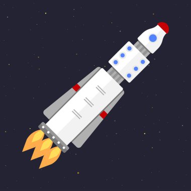 Vektör teknoloji gemi roket başlangıç yenilik.