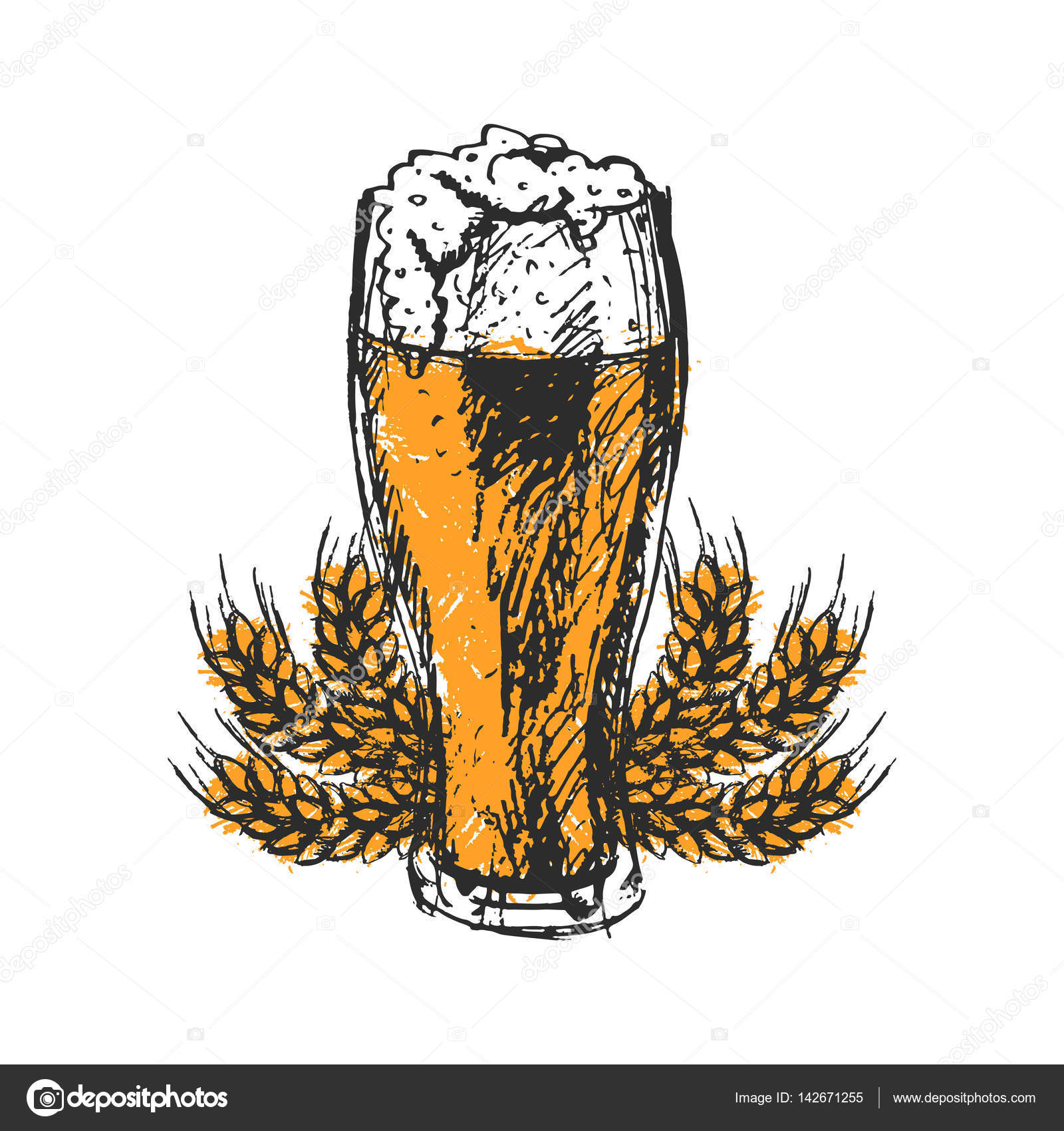 Craft Beer And Pub Sketch Vector Illustration Stock Vector Image By C Vectordreamsmachine