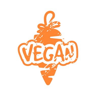 Kalite işareti vektör retro vegan çamurcun vintage kaşe.