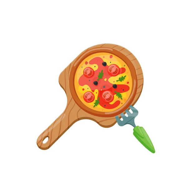 Iconos de pizza cocinero italiano vector de ilustración . — Archivo Imágenes Vectoriales