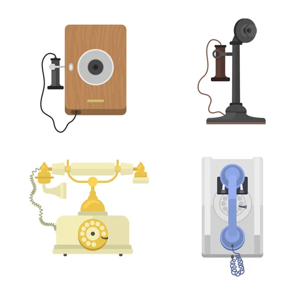 Telefoons vintage vector iconen. — Stockvector