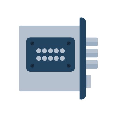 Evin kapı kilit erişim ekipman simge vektör Emanet parola gizlilik öğesi anahtar ve asma kilit koruma güvenlik anahtar deliği vektör çizim ile.