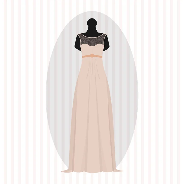 Novia vestido de novia elegancia estilo celebración vector ilustración . — Archivo Imágenes Vectoriales