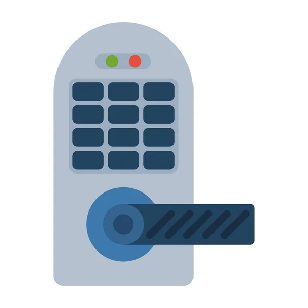 Haus Türschloss Zugang Ausrüstung Symbol Vektor Sicherheit Passwort Privatsphäre Element mit Schlüssel und Vorhängeschloss Schutz Sicherheit Schlüsselloch Vektor Abbildung. — Stockvektor