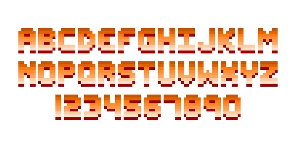 Εικονογράφηση φορέα του εικονοκυττάρου ρετρό γραμματοσειρά υπολογιστή σχεδιασμό παιχνίδι — Διανυσματικό Αρχείο