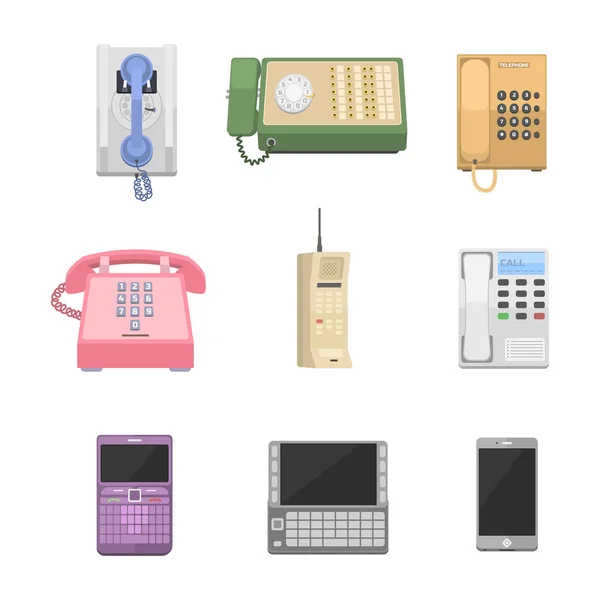 Telefoons vintage vector iconen. — Stockvector