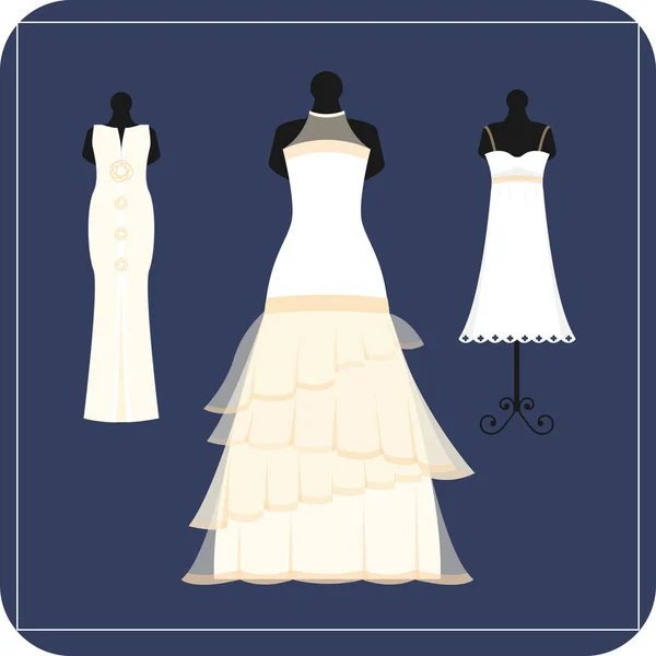 Novia vestido de novia elegancia estilo celebración vector ilustración . — Vector de stock