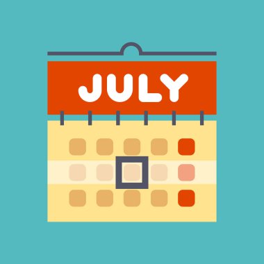 Vektör takvim simgesini ofis Organizatör iş grafik kağıt planı randevu ve piktogram hatırlatma için web öğesi olay toplantı veya süre illüstrasyon.