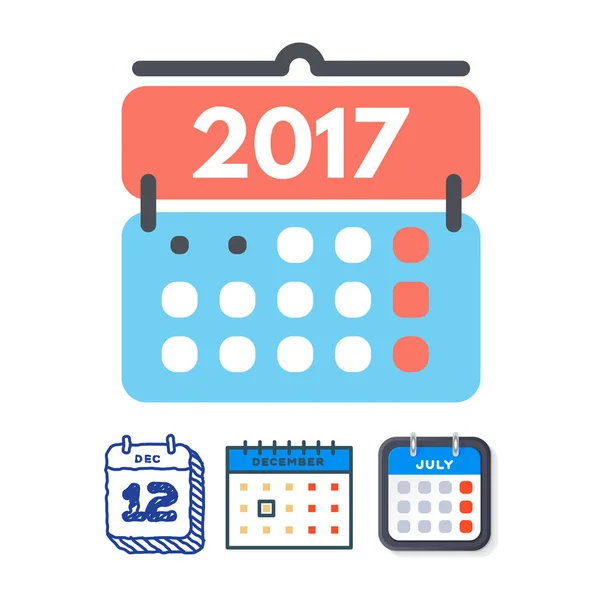 Векторні веб-іконки календаря офіс організатор бізнес графічного паперу призначення плану і піктограма нагадування елемент для зустрічі подій або дедлайну ілюстрації . — стоковий вектор