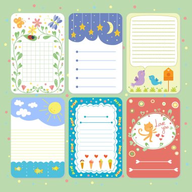 Şirin elle çizilmiş doodle doğum günü parti bebek duş kart broşür davetiye karikatür yazdırılabilir şablon arka plan vektör çizim.