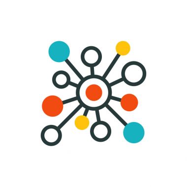 İnce çizgiler bağlantı simgesi anahat büyük veri merkezi grup bulut bilgi işlem sistemi internet koruma parolası erişim teknik araç vektör çizim.