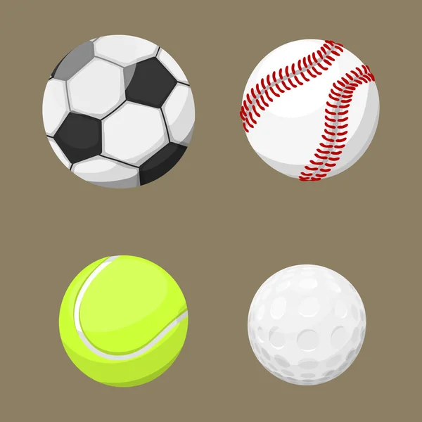 Deporte bolas torneo aislado ganar equipo de fútbol cesta redonda y recreación grupo de cuero tradicional diseño diferente vector ilustración . — Vector de stock