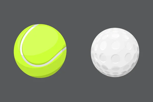 Sport balls isolated tournament win round golf equipment and recreation tennis group traditional different design vector illustration.