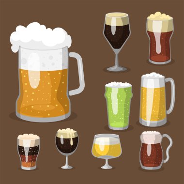 Alkol bira vektör çizim ferahlık bira içip parti karanlık içecek kupa ayaz zanaat.
