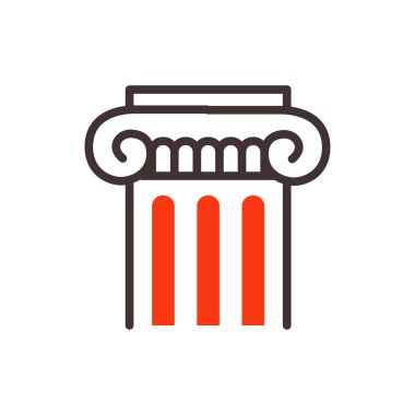 Tiyatro sütun sanatsal ressam resim eign cephe düz stil ve eğlence sahne dış ev işareti vektör çizim oluşturma.