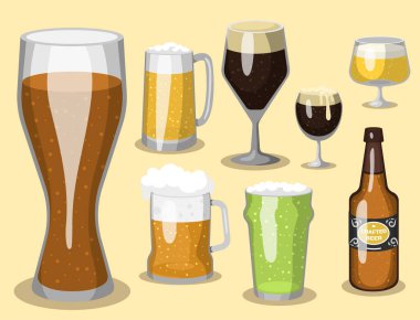Alkol bira vektör çizim ferahlık bira içip parti karanlık içecek kupa ayaz zanaat.