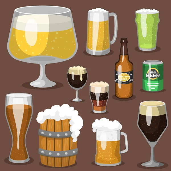Alkol bira vektör çizim ferahlık bira içip parti karanlık içecek kupa ayaz zanaat.