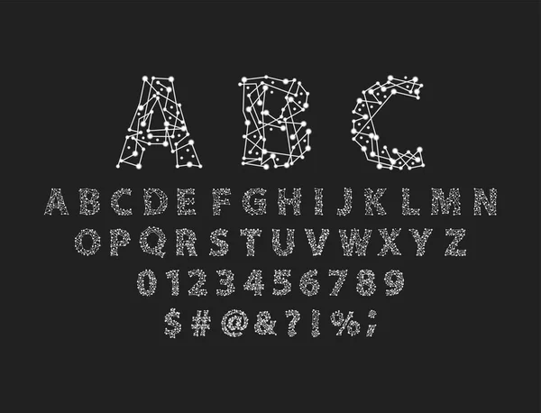 Шрифт простий алфавітний шрифт з мінімальним дизайном типографічної сучасної графіки Векторні ілюстрації . — стоковий вектор