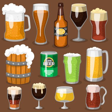 Alkol bira vektör çizim ferahlık bira içip parti karanlık içecek kupa ayaz zanaat.