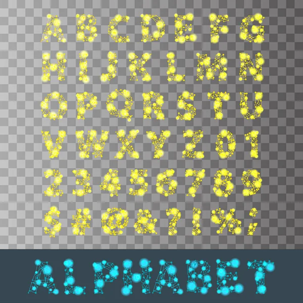 최소한의 디자인 인쇄 상의 현대 그래픽 벡터 일러스트와 함께 글꼴 공간 알파벳 글꼴 스크립트. — 스톡 벡터