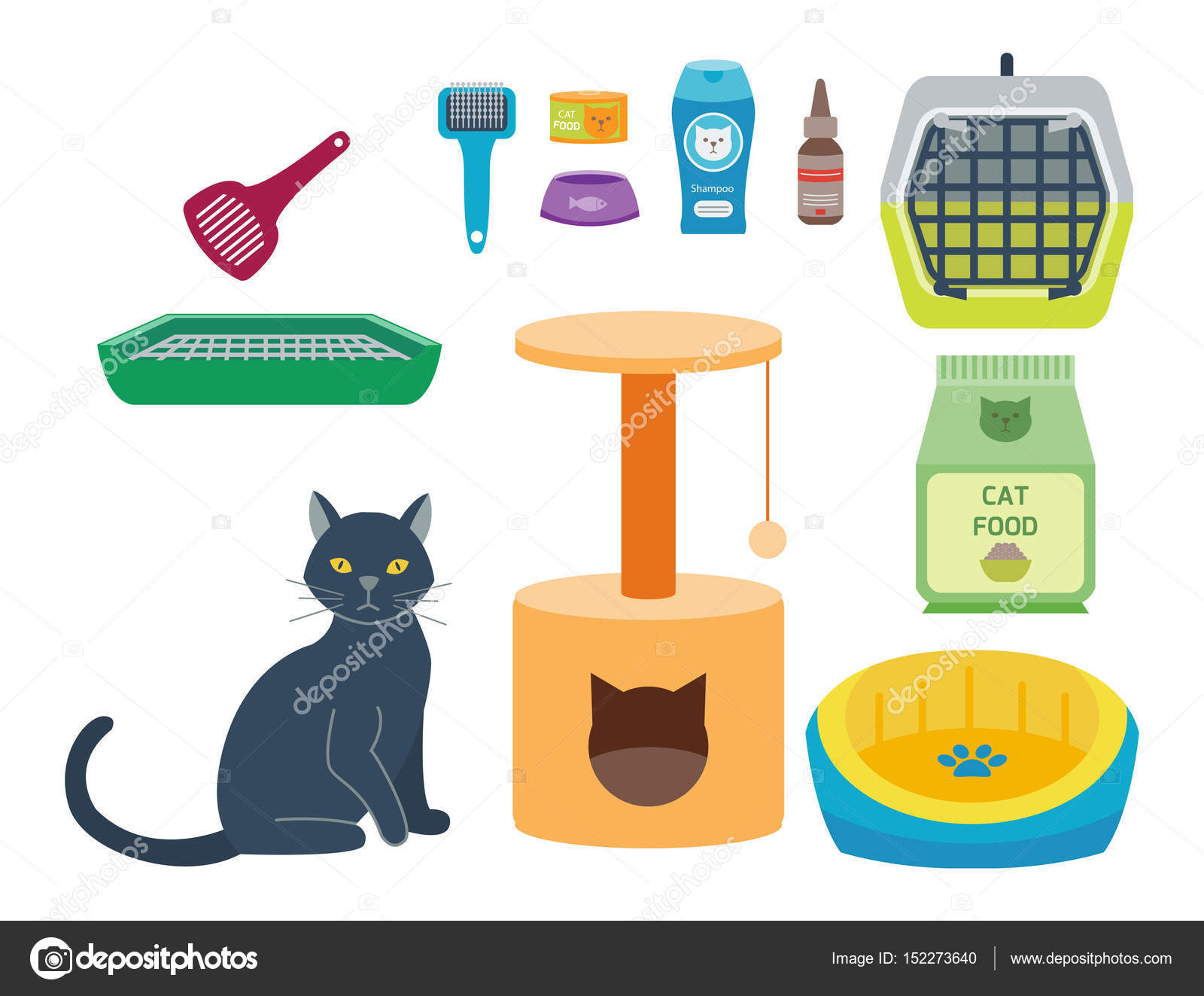 カラフルな猫アクセサリーかわいいベクトルの動物アイコン ペット機器食品国内猫イラスト ストックベクター C Vectordreamsmachine カラフルな猫アクセサリーかわいいベクトルの動物アイコン ペット機器食品国内猫イラスト ストックベクター C Vectordreamsmachine