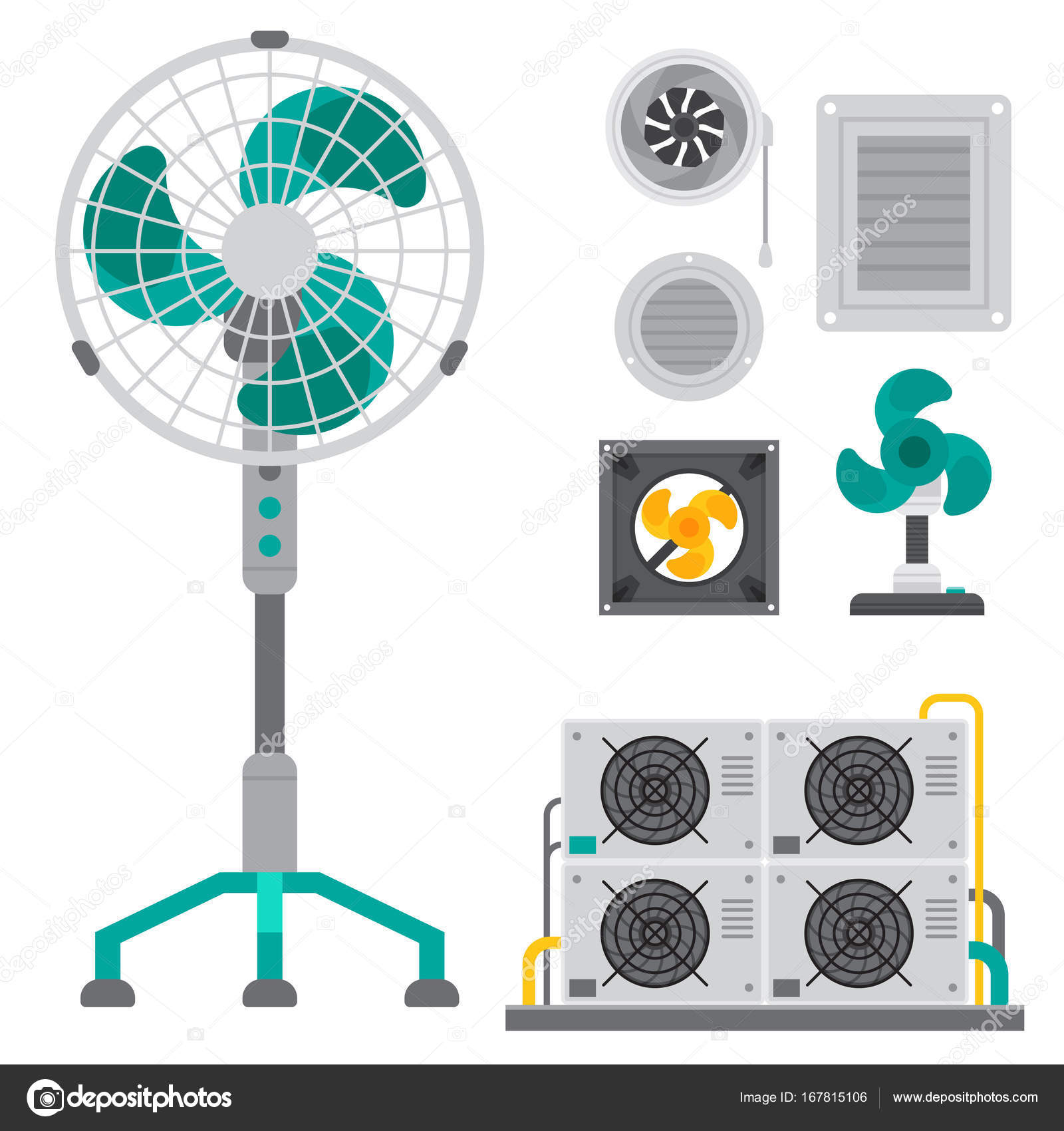 Air Conditioner Airlock Systems Equipment Ventilator Conditioning Climate Fan Technology Temperature Cool Vector Illustration Vector Image By C Vectordreamsmachine Vector Stock 167815106